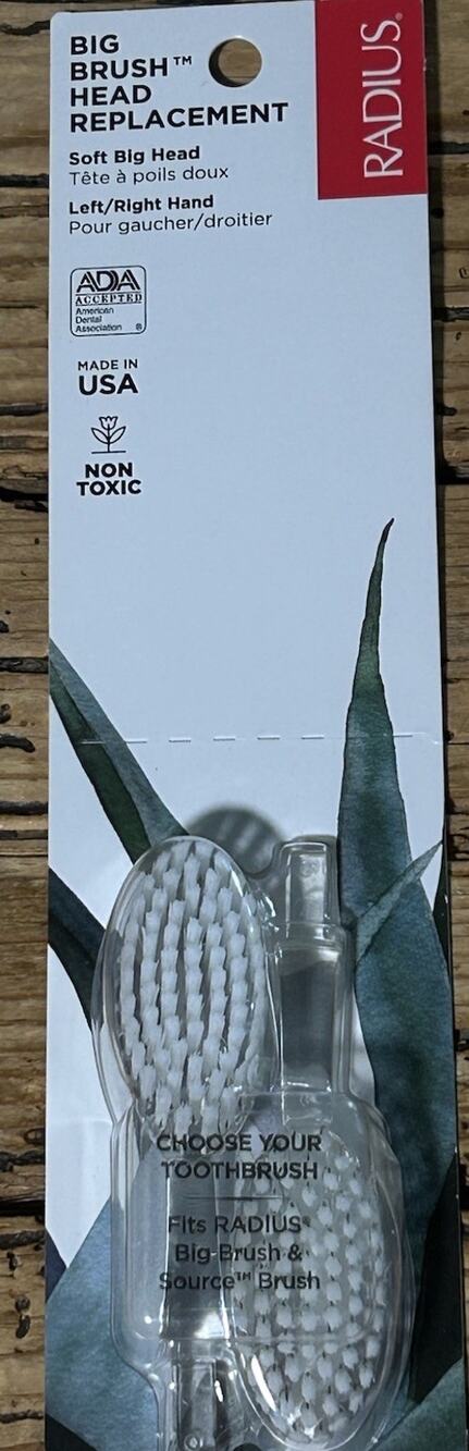 Radius Big Brush Soft Replacement Head NWT